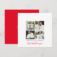 4 photo collage First Anniversary Custom Modern
