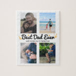 4 Photo Collage Gift for Dad Personalized Custom Jigsaw Puzzle<br><div class="desc">4 Photo Collage Gift for Dad Personalized Custom</div>