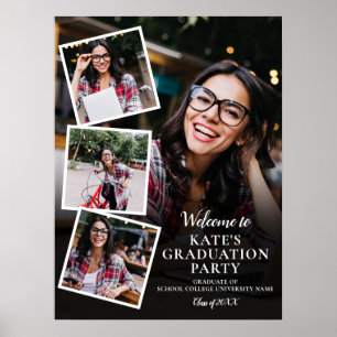 4 Photo Collage Graduation Party Welcome SIgn
