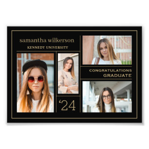 4 Photo Collage Graduation Photo agrandissement