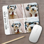 4 Photo Collage Minimalist - Best Year Ever Mouse Pad<br><div class="desc">Use your favourite photo or pictures to make a fun keepsake to share with friends. A minimalist design with only snapshots and a text block.</div>