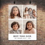 4 Photo Collage Minimalist - Best Year Ever Poster<br><div class="desc">Use your favorite photo or pictures to make a fun keepsake to share with friends. A minimalist design with only snapshots and a text block.</div>