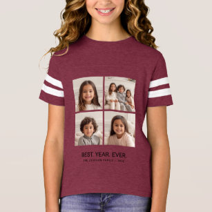 4 Photo Collage Minimalist - Best Year Ever T-Shirt