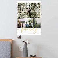4 Photo Collage Personalized Family Typography