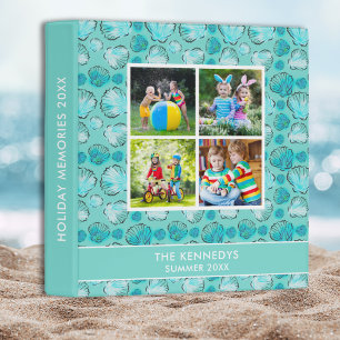  4 Photo Collage Seashells Beach Holiday  Album  Binder