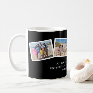 4 Photo Collage Template and Text Personalized Coffee Mug
