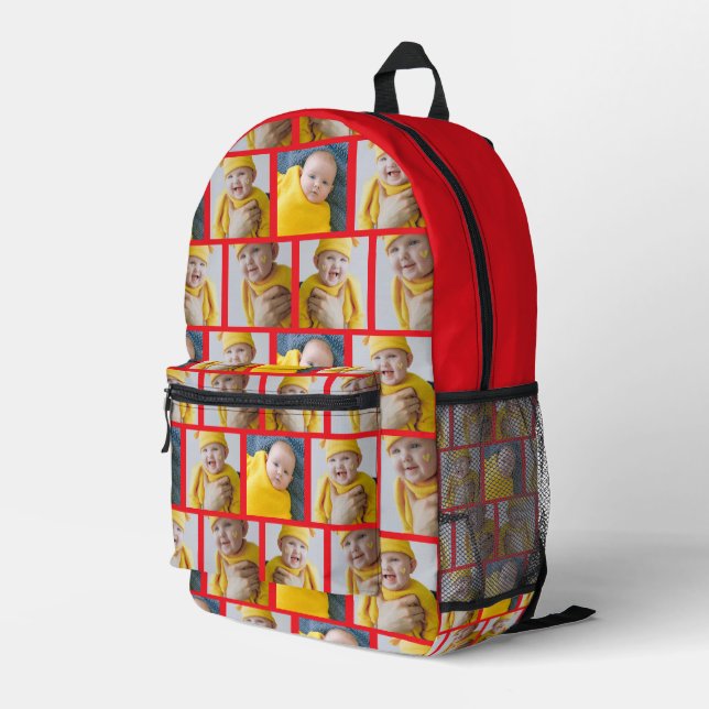 4 Photo Collage Template Make Your Own Fun Printed Backpack (Back Corner Right)