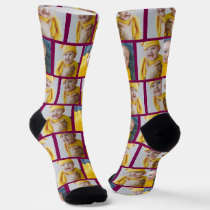 4 Photo Collage Template Make Your Own Fun Socks