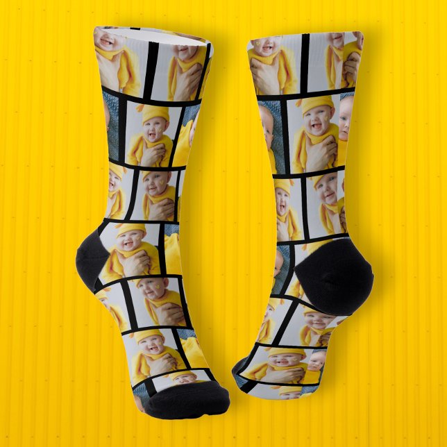 4 Photo Collage Template Make Your Own Fun Socks (Creator Uploaded)