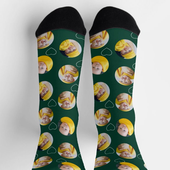 4 Photo Collage Template Make Your Own Fun Socks (Top)