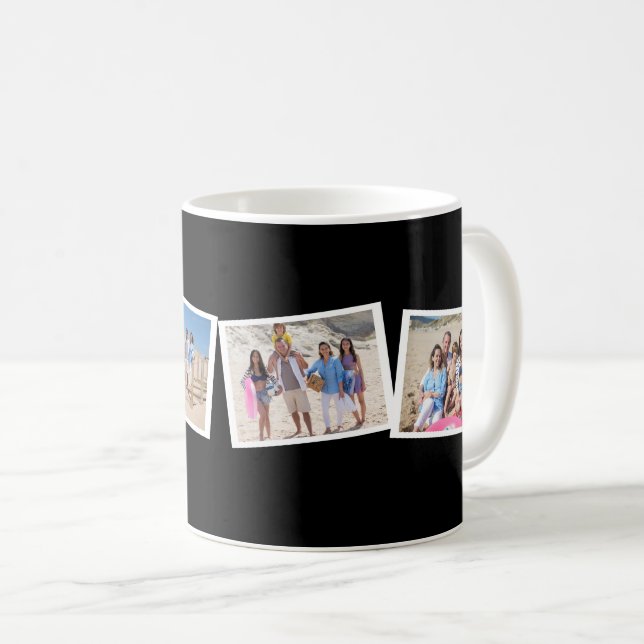 4 Photo Collage Template Personalized Coffee Mug (Front Right)