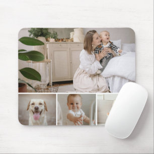 4 Photo Collage Template Personalized Mouse Pad