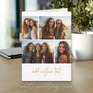 4 Photo Collage - Trendy Script Card