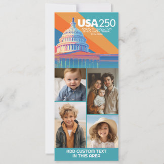 4 Photo Collage - USA 250 Capital Dome America Invitation