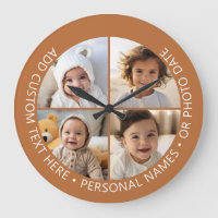 4 Photo Collage with Curvature Custom Text Around
