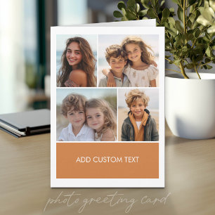 4 Photo Collage with Modern Text Block Card