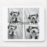 4 Photo Collage - you can change background color Mouse Pad<br><div class="desc">Use your square Instagram photos for the best results! TO CHANGE THE BACKGROUND - click on the customize or advanced design area, and choose a color in the color picker. Add your favorite pictures and snapshots to this film strip for a fun memory keeper. An artistic way to display your...</div>