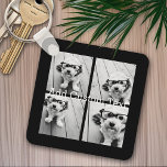 4 Photo Collage - you can change background colour Keychain<br><div class="desc">Use your square Instagram photos for the best results! TO CHANGE THE BACKGROUND - click on the customize or advanced design area, and choose a colour in the colour picker. Add your favourite pictures and snapshots to this film strip for a fun memory keeper. An artistic way to display your...</div>