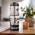 4 Photo Collage - you can change background colour Thermal Tumbler<br><div class="desc">Use your square Instagram photos for the best results! TO CHANGE THE BACKGROUND - click on the customize or advanced design area, and choose a colour in the colour picker. Add your favourite pictures and snapshots to this film strip for a fun memory keeper. An artistic way to display your...</div>