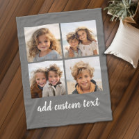 4 Photo Collage - you can change grey colour