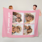 4 Photo Collage - you can change pink colour