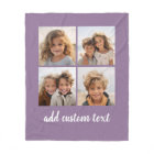 4 Photo Collage - you can change purple colour