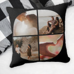 4 Photo Custom Collage Personalized Throw Pillow<br><div class="desc">Create a Custom Photo Collage unique customized personalized 4 Photo pillow from Ricaso</div>