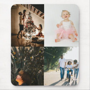 4 Photo Custom Personalized Collage Mouse Pad
