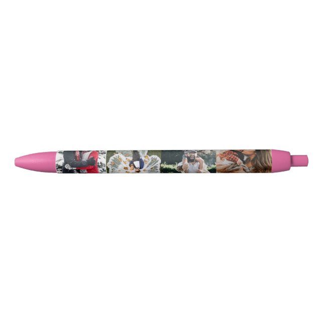 4 Photo Custom Template Black Ink Pen (Front)