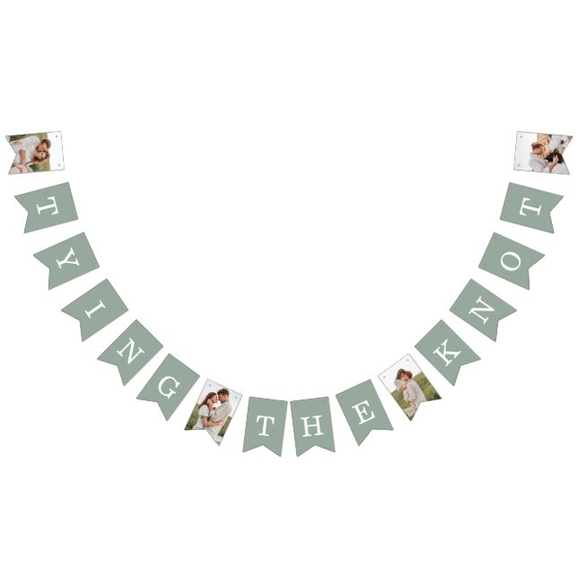 4 Photo Engagement Party Eucalyptus Bunting Flags (All)