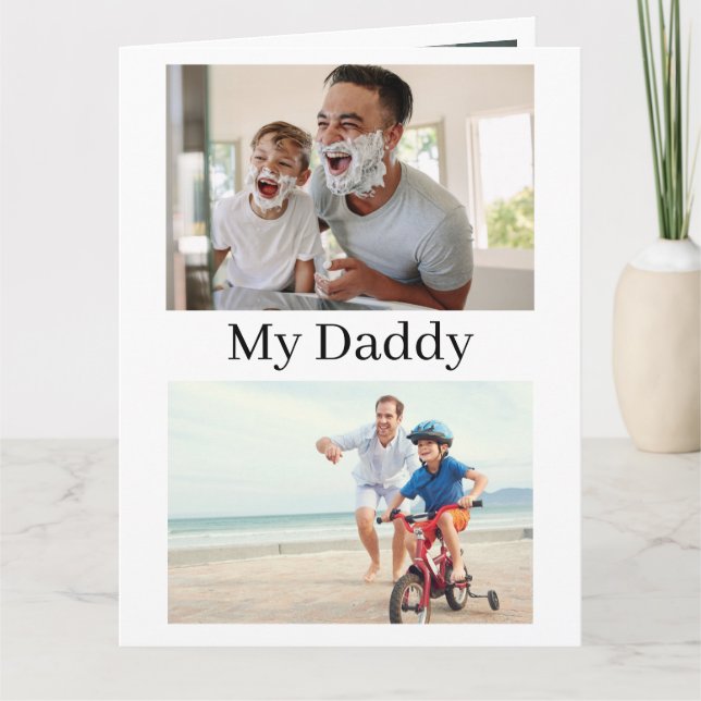 4 Photo Father's Day Card From Admiring Son (Front)
