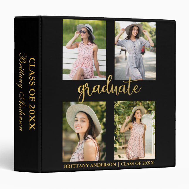 4 Photo Graduation Binder (Front/Spine)