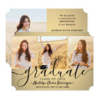 4 Photo Graduation Collage Black and Gold Ombre