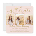 4 Photo Graduation Collage Blush Pink and Gold