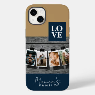 4 Photo Hanging Minimalist Personalise Case-Mate iPhone 14 Plus Case