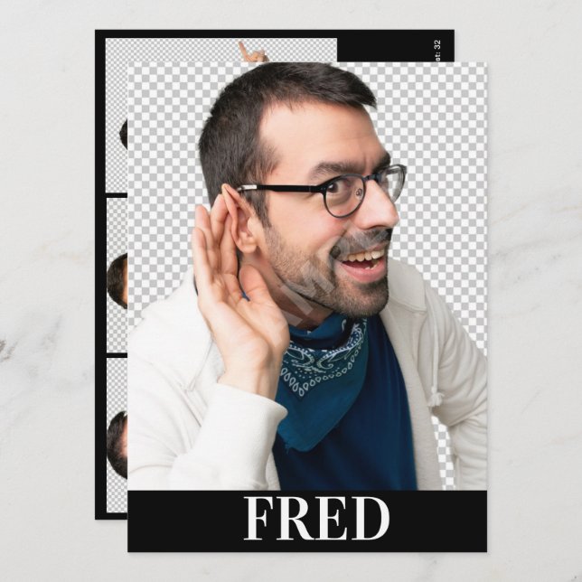 4 Photo Male Actor Headshot Comp Card Template (Front/Back)