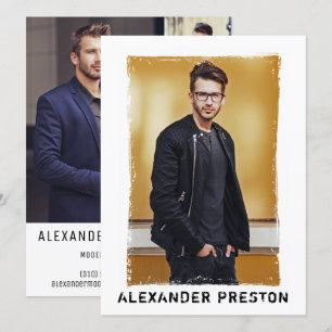 4 Photo Modèle Acteur Carte Comp Grunge 5.5x7.5