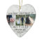 4 Photo Mr & Mrs 1st Christmas Faux Marble Heart