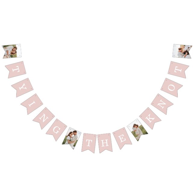 4 Photo Party Blush Pink Bung drapeaux (Tout)