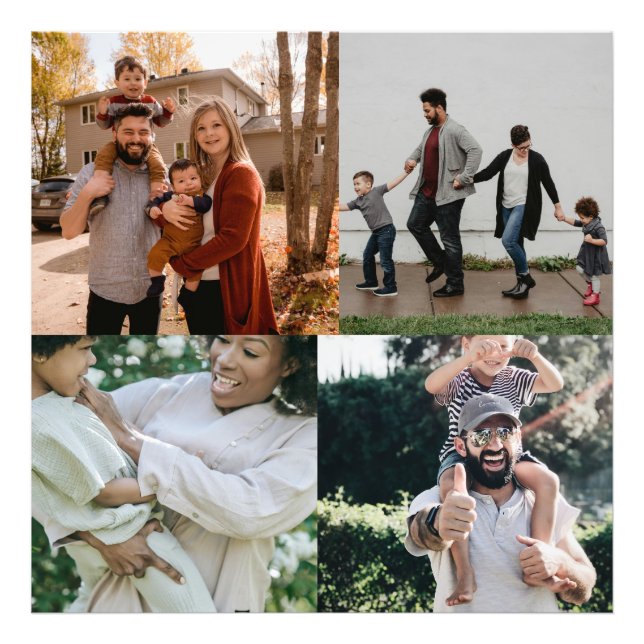  4 Photo Personalized Custom Collage (Front)