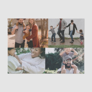  4 Photo Personalized Custom Collage Tissue Paper