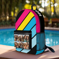 4 Photo Retro stripe pattern cmyk with name