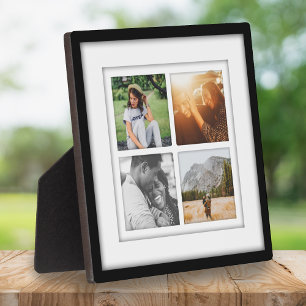 4 Photo Square Template Shadowed Inlay Stand Plaque