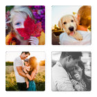 4 Photo Template Coasters Personalized