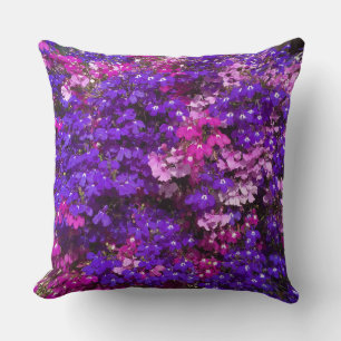 4 Photo Template Flowers in Purple Pink Gift Throw Pillow