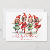 4 Photos Christmas elves 
