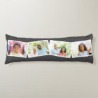 4 Photos Collage Family Name & Custom Text - Grey