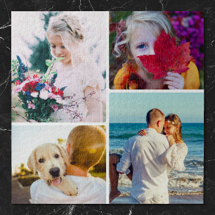 4 Photos Jigsaw Puzzle Rounded