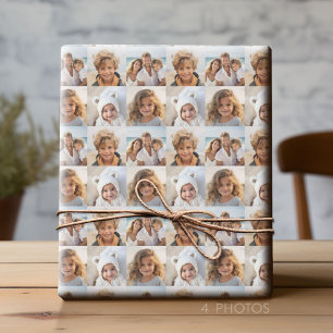 4 photos - Modern Minimal  Wrapping Paper