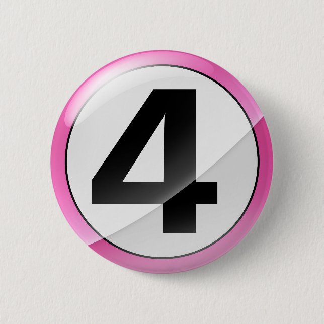 4 pink 2 inch round button (Front)